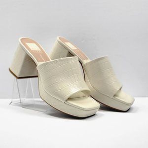 DOLCE VITA marsha ivory embossed stella sandals Sz 9.5 NEW
